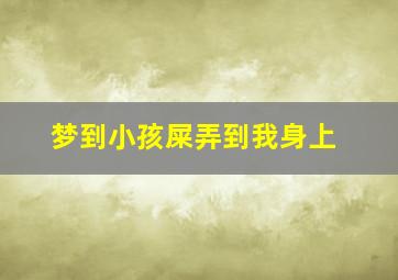 梦到小孩屎弄到我身上