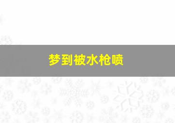 梦到被水枪喷