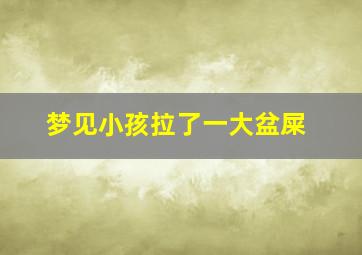 梦见小孩拉了一大盆屎