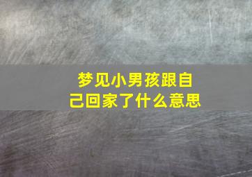 梦见小男孩跟自己回家了什么意思