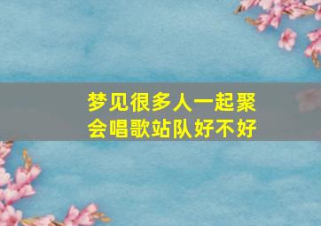 梦见很多人一起聚会唱歌站队好不好