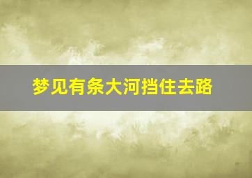 梦见有条大河挡住去路