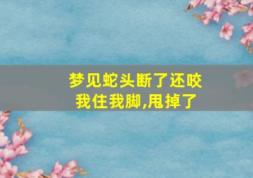 梦见蛇头断了还咬我住我脚,甩掉了