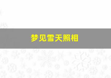 梦见雪天照相