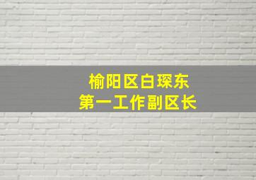 榆阳区白琛东第一工作副区长