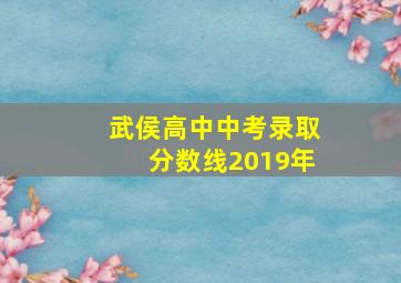 武侯高中中考录取分数线2019年