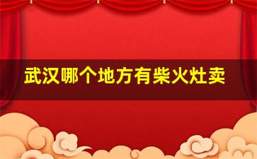 武汉哪个地方有柴火灶卖