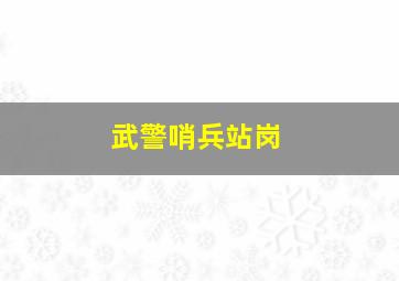 武警哨兵站岗