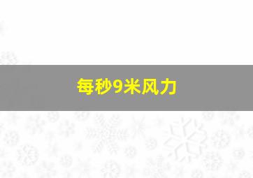 每秒9米风力