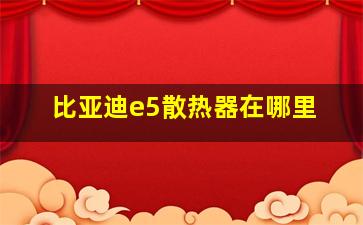 比亚迪e5散热器在哪里