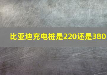 比亚迪充电桩是220还是380