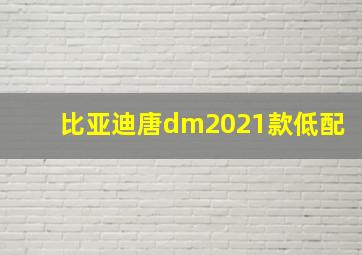 比亚迪唐dm2021款低配