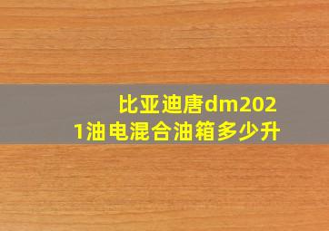 比亚迪唐dm2021油电混合油箱多少升