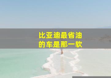 比亚迪最省油的车是那一软