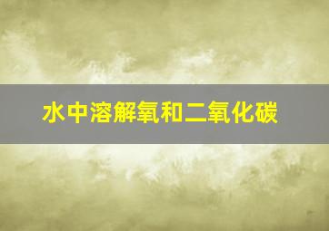 水中溶解氧和二氧化碳