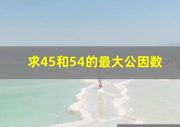 求45和54的最大公因数