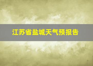 江苏省盐城天气预报告