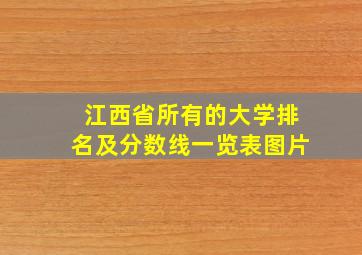 江西省所有的大学排名及分数线一览表图片