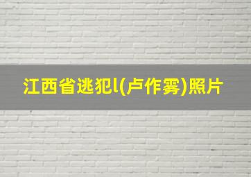 江西省逃犯l(卢作雾)照片