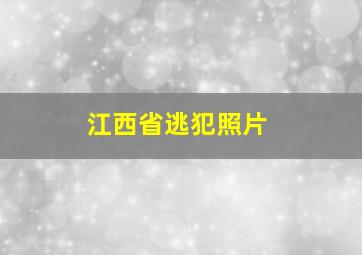 江西省逃犯照片