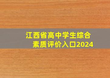 江西省高中学生综合素质评价入口2024