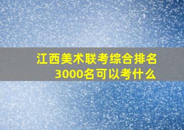 江西美术联考综合排名3000名可以考什么