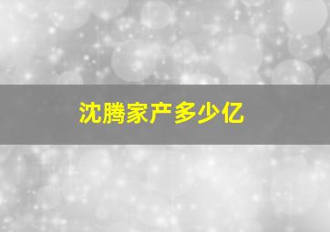 沈腾家产多少亿