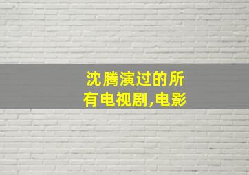 沈腾演过的所有电视剧,电影