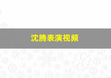 沈腾表演视频