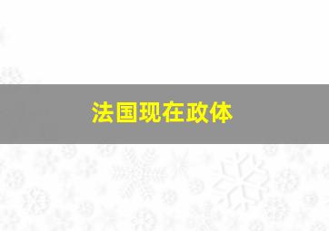 法国现在政体