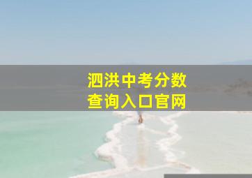 泗洪中考分数查询入口官网