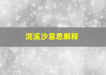 浣溪沙意思解释