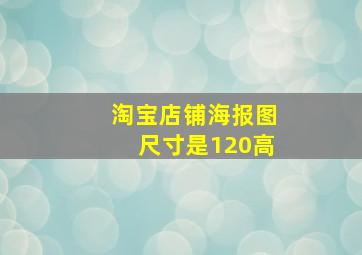 淘宝店铺海报图尺寸是120高