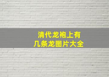 清代龙袍上有几条龙图片大全