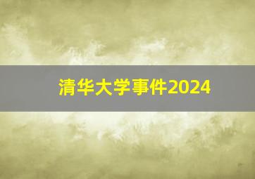 清华大学事件2024