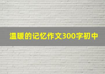 温暖的记忆作文300字初中