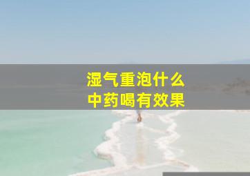 湿气重泡什么中药喝有效果