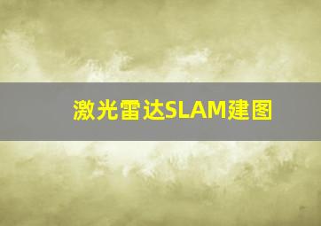 激光雷达SLAM建图