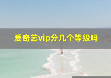 爱奇艺vip分几个等级吗