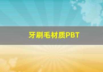 牙刷毛材质PBT