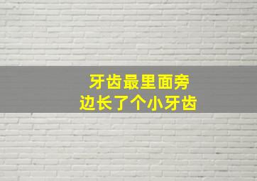 牙齿最里面旁边长了个小牙齿