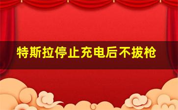 特斯拉停止充电后不拔枪