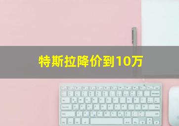 特斯拉降价到10万