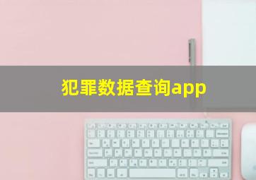 犯罪数据查询app