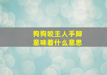 狗狗咬主人手脚意味着什么意思