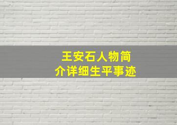 王安石人物简介详细生平事迹