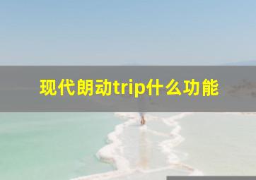 现代朗动trip什么功能