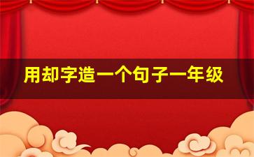 用却字造一个句子一年级