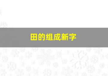 田的组成新字