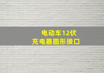 电动车12伏充电器圆形接口